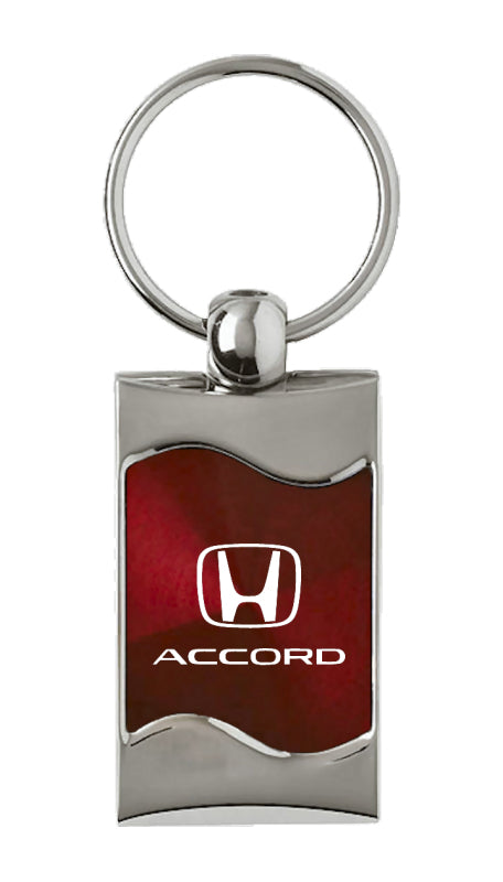 Honda Accord Rectangular Wave Key Fob - Burgundy