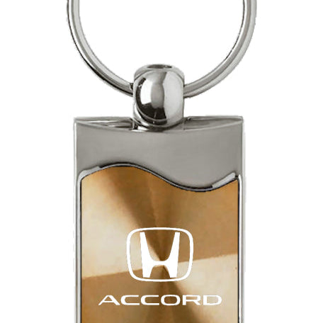 Honda Accord Rectangular Wave Key Fob - Gold