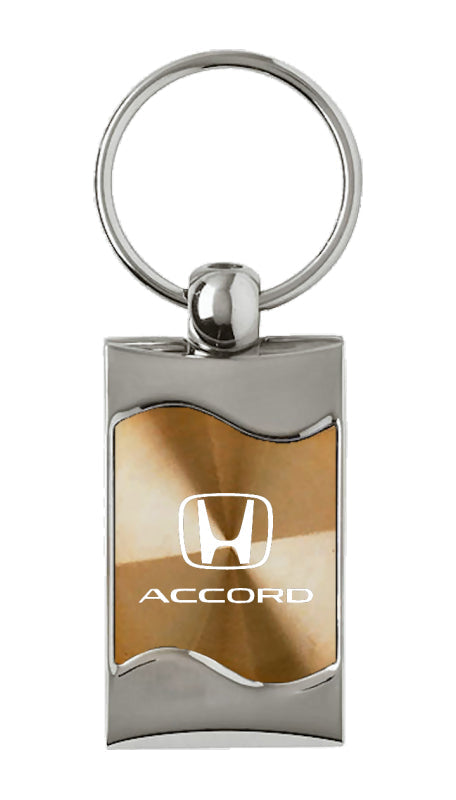 Honda Accord Rectangular Wave Key Fob - Gold