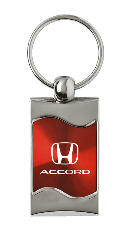 Honda Accord Rectangular Wave Key Fob - Red