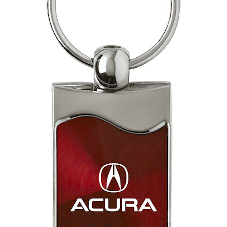 Acura Rectangular Wave Key Fob - Burgundy