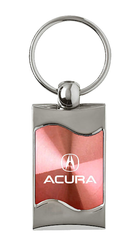 Acura Rectangular Wave Key Fob - Pink