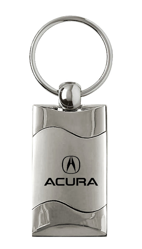 Acura Rectangular Wave Key Fob - Silver