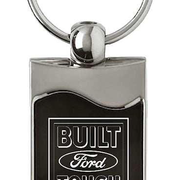 Ford Built Ford Tough Rectangular Wave Key Fob - Black