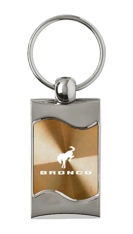 Ford Bronco 2020 Rectangular Wave Key Fob - Gold