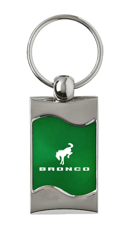 Ford Bronco 2020 Rectangular Wave Key Fob - Green