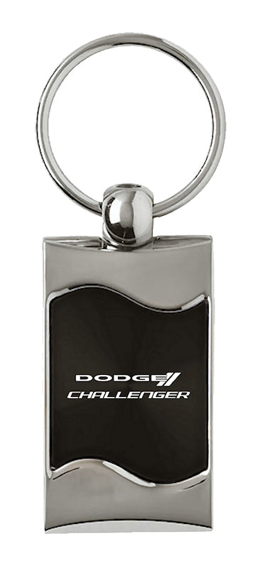 Dodge Challenger Rectangular Wave Key Fob - Black