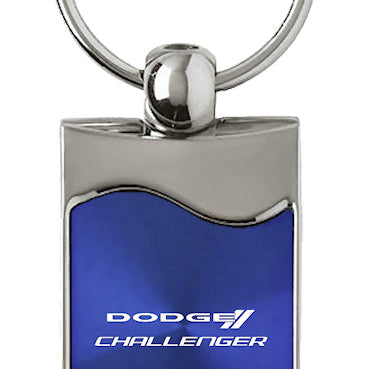 Dodge Challenger Rectangular Wave Key Fob - Blue