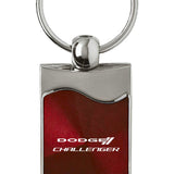 Dodge Challenger Rectangular Wave Key Fob - Burgundy