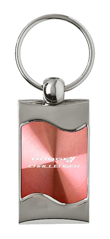 Dodge Challenger Rectangular Wave Key Fob - Pink