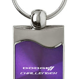 Dodge Challenger Rectangular Wave Key Fob - Purple