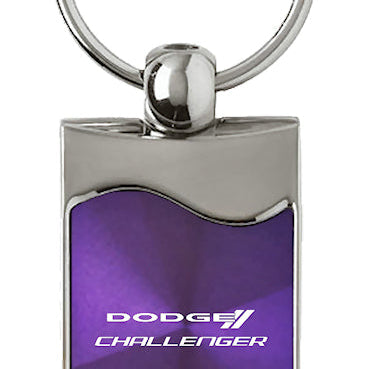 Dodge Challenger Rectangular Wave Key Fob - Purple