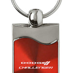 Dodge Challenger Rectangular Wave Key Fob - Red