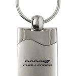 Dodge Challenger Rectangular Wave Key Fob - Silver