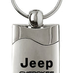 Jeep Cherokee Rectangular Wave Key Fob - Silver