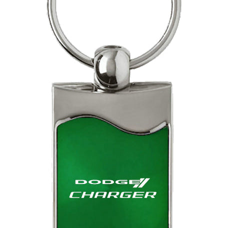 Dodge Charger Rectangular Wave Key Fob - Green