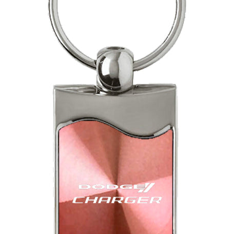 Dodge Charger Rectangular Wave Key Fob - Pink