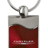 Chrysler Rectangular Wave Key Fob - Burgundy