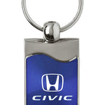 Honda Civic Rectangular Wave Key Fob - Blue