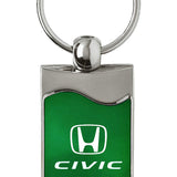 Honda Civic Rectangular Wave Key Fob - Green