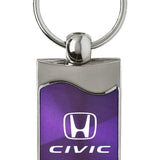 Honda Civic Rectangular Wave Key Fob - Purple