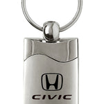 Honda Civic Rectangular Wave Key Fob - Silver