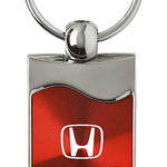 Honda Civic (Reverse C) Rectangular Wave Key Fob - Red