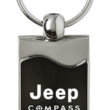 Jeep Compass Rectangular Wave Key Fob - Black