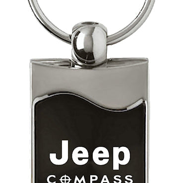 Jeep Compass Rectangular Wave Key Fob - Black