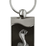 Mustang Cobra Rectangular Wave Key Fob - Black