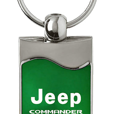 Jeep Commander Rectangular Wave Key Fob - Green