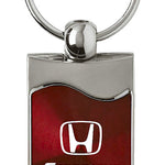 Honda Crosstour Rectangular Wave Key Fob - Burgundy