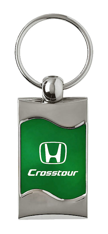 Honda Crosstour Rectangular Wave Key Fob - Green