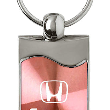 Honda Crosstour Rectangular Wave Key Fob - Pink