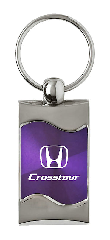 Honda Crosstour Rectangular Wave Key Fob - Purple