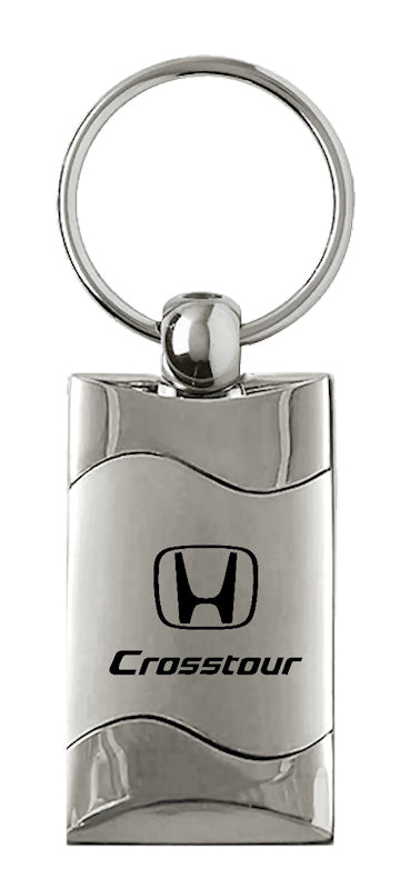 Honda Crosstour Rectangular Wave Key Fob - Silver