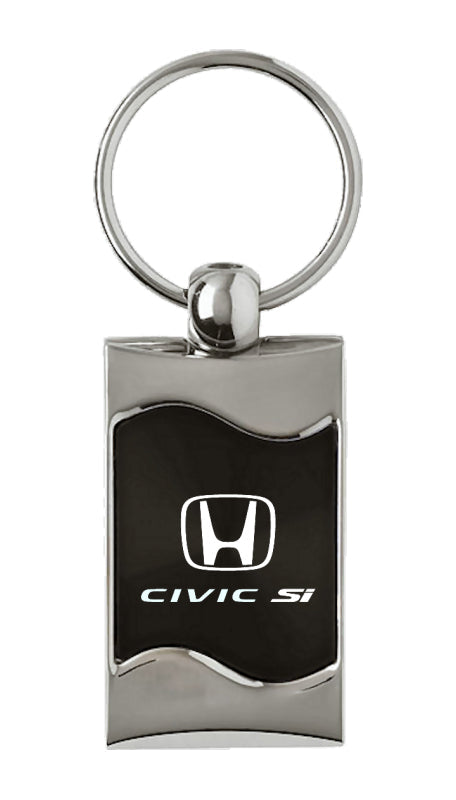 Honda Civic SI Rectangular Wave Key Fob - Black