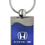 Honda Civic SI Rectangular Wave Key Fob - Blue