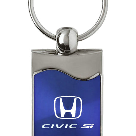 Honda Civic SI Rectangular Wave Key Fob - Blue