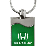 Honda Civic SI Rectangular Wave Key Fob - Green