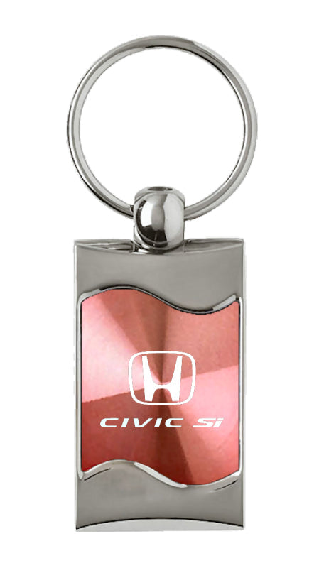 Honda Civic SI Rectangular Wave Key Fob - Pink