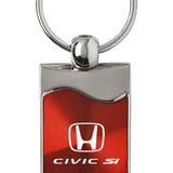 Honda Civic SI Rectangular Wave Key Fob - Red