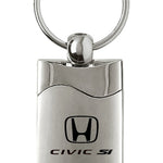 Honda Civic SI Rectangular Wave Key Fob - Silver