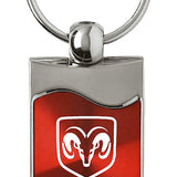 Dodge Dakota Rectangular Wave Key Fob - Red