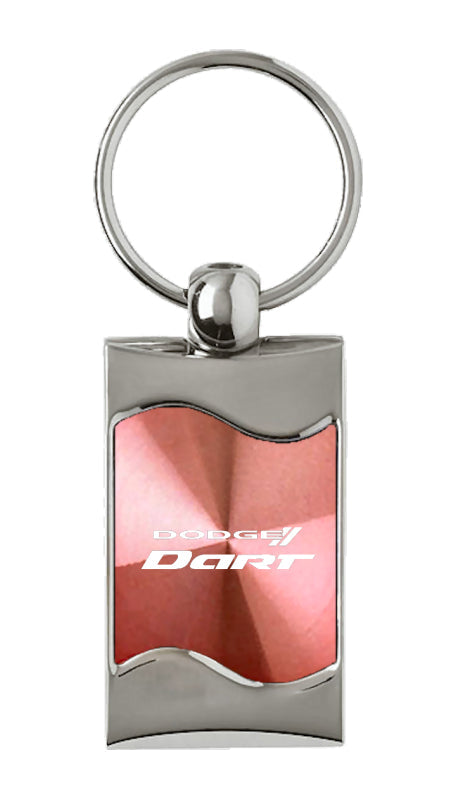 Dodge Dart Rectangular Wave Key Fob - Pink