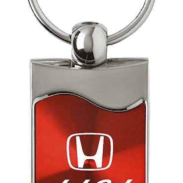 Honda Del Sol Rectangular Wave Key Fob - Red