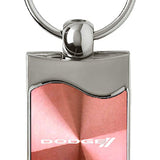 Dodge Stripe Rectangular Wave Key Fob - Pink