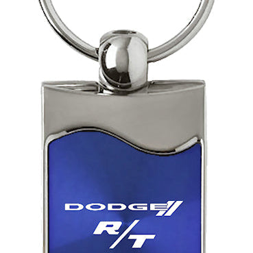 Dodge R/T Rectangular Wave Key Fob - Blue