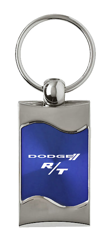 Dodge R/T Rectangular Wave Key Fob - Blue