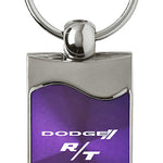 Dodge R/T Rectangular Wave Key Fob - Purple